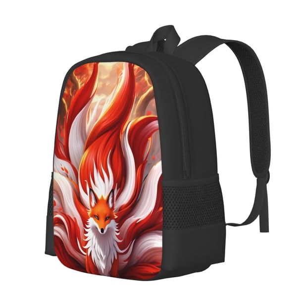Disketp Red Sun Flame Fox Mochila Minimalista de Gran Capacidad, Mochila de Viaje para Escuela, Trabajo o Uso Diario