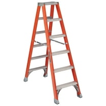 Louisville Ladder FM1506 6 ft. Fiberglass Twin Front Ladder,Type IA, 300 lbs Load Capacity