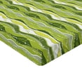 thumbnail image 2 of Ambesonne Retro Fitted Sheet, Digital Leaf Floral Lines, Queen Size, Green, 2 of 3