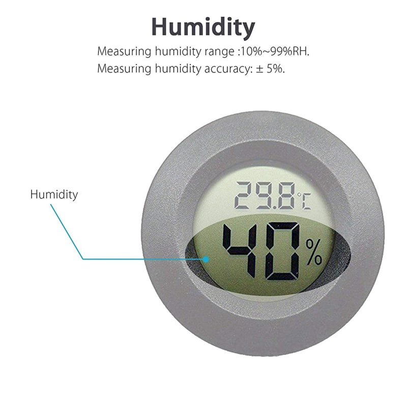 10-Pack Hygrometer Thermometer Digital LCD Monitor Humidity Meter Gauge for Humidifiers Dehumidifiers