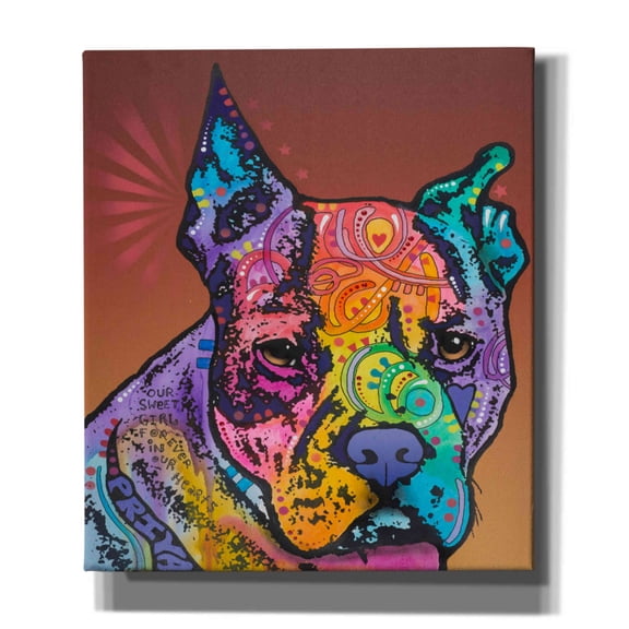Epic Graffiti 'Priya' by Dean Russo, Giclee Canvas Wall Art, 26"x30"
