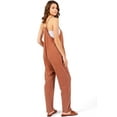 thumbnail image 3 of Double Zero Women's Juniors Drop Crotch Maternity Harem Cropped Jumpsuit (Clay, Large), 3 of 3