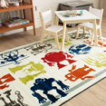 thumbnail image 1 of Mohawk Home Aurora Robot Army Kids Playroom Area Rug, 5x8, Cream/Multi, 1 of 6