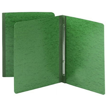 Side Opening Pressboard Report Cover, Prong Fastener, Letter, Green