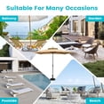 thumbnail image 6 of Pellebant 9 x 5 ft Patio Outdoor Umbrella Double Top Market Umbrella in Tan, 6 of 10