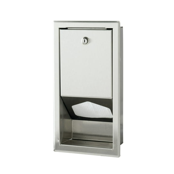 Foundations Stainless Steel Changing Station Liner Dispenser, Recessed Mounted, Commercial Use