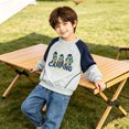 thumbnail image 5 of Atogsazn Children Boys Crew Neck Sweatshirt Cartoon Pullover Long Sleeve Sweatshirts Fall Winter Tops Gray 7-8 Years Fashion, 5 of 7