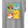 thumbnail image 3 of Pokémon - Pickachu Chespin Fennekin Froakie Grid- Women's Short Sleeve Graphic T-Shirt, 3 of 5