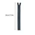 thumbnail image 2 of YiJuHui Black Plastic Toothed Zipper for Jackets Coats, Heavy Duty Separating Zipper, Smooth Pull Open End Zipper for Outerwear, Windbreaker, Garment Sewing and Repair 30cm, 2 of 9