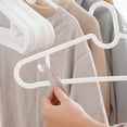 thumbnail image 5 of 10 Pack Plastic Clothes Hangers, Heavy-Duty Hanging Hooks for Closet, Multifunctional Drying and Display Hangers, Space-Saving Storage for Home & Dorm Use, 5 of 5