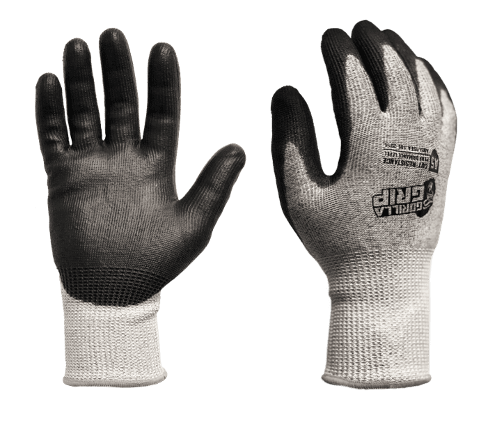 3, Small ANSI Cut Level 4 Glove Station Firm Touch Cut Resistant Sandy Textured Nitrile Coated Safety Work Gloves Ultra Thin 18-Gauge Shell