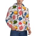 thumbnail image 2 of Fotbe Men's Hoodie with Watercolor Teapots Pattern - Kangaroo Pocket Pullover Hooded Sweatshirt, Perfect for Daily Wear, Travel, and Home-Medium, 2 of 7