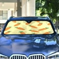 thumbnail image 4 of ALAZA Cute Carrot Windshield Sun Shade Car Foldable Sun Visor Block UV Rays Protector 55"x27.6", 4 of 8