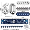 thumbnail image 6 of Specool 60th Birthday Party Decoration Kit, Navy Blue Silver, 60 Count, 6 of 7