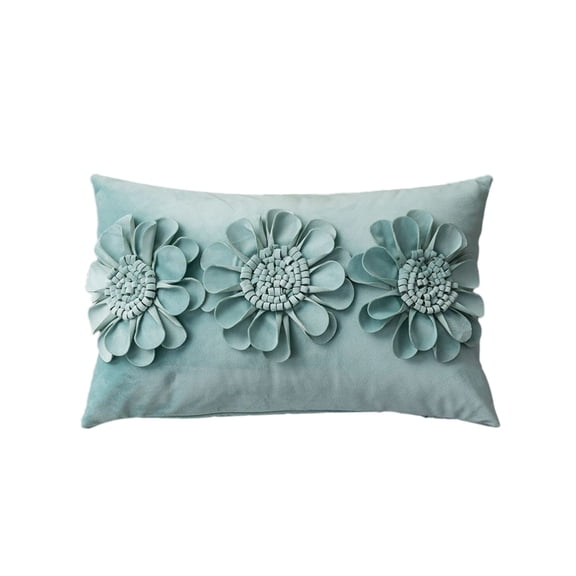 Textured Floral Throw Pillow, Handmade Petal Flower Cushion With Coastal Style Design, Decorative Accent Pillow For Sofa Bedroom Farmhouse Home Decor, pillows