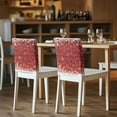 thumbnail image 5 of TSOVTHRID Washable Chair Back Covers for Dining Room Chairs Christmas Light Snowflake Red Print Stretch Chair Back Slipcover Removable Chairs Protector Slipcovers for Christmas Decor, Set of 6, 5 of 7
