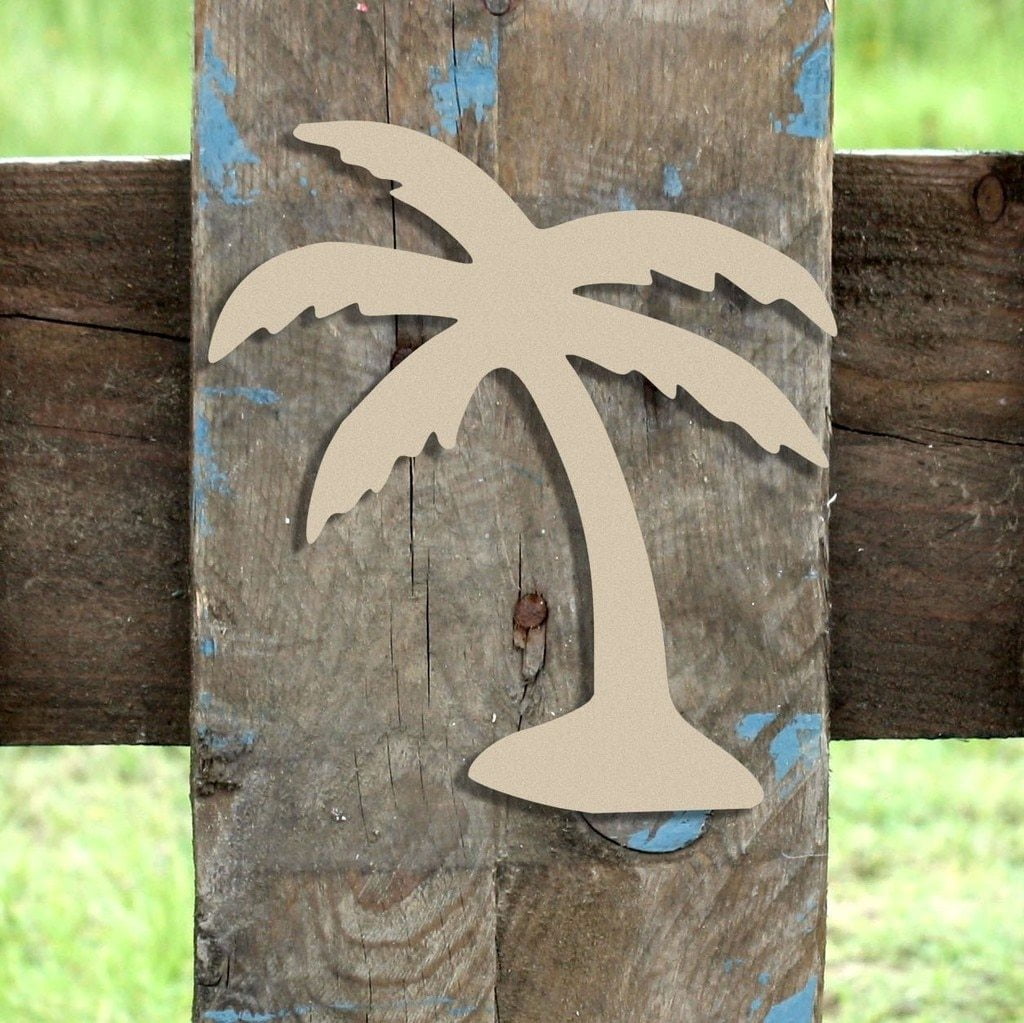 6" Palm Tree Unfinished Cutout, Wooden Shape, Paintable Wooden MDF