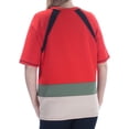 thumbnail image 4 of Anne Klein Red Avocado Raglan-Sleeve Colorblocked Mesh Inset Top L, 4 of 4