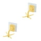 thumbnail image 4 of Inteprter Ganchos de pared de 4 garras, soporte de almacenamiento de herramientas de cocina, colgador giratorio de 360 ° autoadhesivo, Amarillo 2Conjunto, 4 of 6