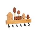 thumbnail image 1 of Porta llaves de pared, ganchos para llaves, soporte de pared, monedero, cinturón, puerta de entrada, decoraciones de granja, sombrero de madera, organ Estilo A, 1 of 8