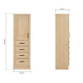 thumbnail image 6 of ARIEL Hepburn Bathroom Linen Storage Cabinet 65”H x 20”W x 16”D Natural Oak, 6 of 8