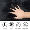 thumbnail image 6 of Faux Fur Rug, Fluffy Shaggy Area Rug Ultra Soft 2 x 3 Feet Sheepskin Fur Rug, White Fuzzy Rug Machine Washable Shag Rug, Decor Throw Rugs for Bedroom, Room, Living Room Black, 6 of 7