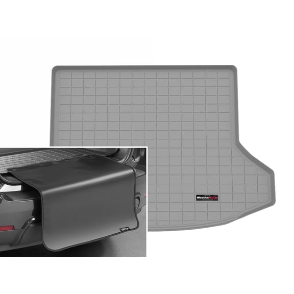 WeatherTech Cargo Trunk Liner with Bumper Protector compatible with Equinox, Terrain - Behind 2nd Row w/ Bumper Protector, Grey