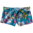 thumbnail image 1 of Aeropostale Womens Floral Print Belted Casual Chino Shorts, Verde, 00, 1 of 1