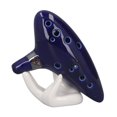 thumbnail image 1 of Ocarina Alto C De 12 Agujeros, Instrumento De Ocarina, Material Cerámico Azul De Alta Dureza Con Partitura Para Entretenimiento Diario, 1 of 8
