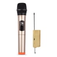 thumbnail image 1 of Micrófono Micrófono inalámbrico de mano VHF Micrófono dinámico con mini receptor portátil Enchufe de 6,35 mm Compatible con altavoz Sistema de karaoke Sistema de cine en casa Amplificador Mezclador de Tomshoo  Micrófono, 1 of 6