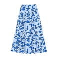 thumbnail image 5 of WRKEKC Flowy Skirts for Women Floral Print Elastic Waist Drawstring Pocket A Line Skirt with Summer Vibe, 5 of 5