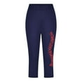 thumbnail image 4 of Fjofpr Kids Leggings Size 7-8 Toddler Kids Fashion Baesball Print Summer Leisure Yoga Sports Frenum Cropped Pants Navy 8 Years, 4 of 4