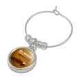 thumbnail image 2 of My Favorite Color Is Chocolate Wine Glass Charm Drink Marker, 2 of 3