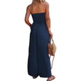 thumbnail image 5 of Strapless Women's Sleeveless Jumpsuit Summer Casual Loose Jumpsuit Women's with Pockets Jumpsuit, 5 of 6