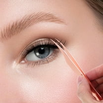 HEMOTON Golden Makeup Tweezers Set with Stainless Steel for Eyelash Extension and Beauty Use