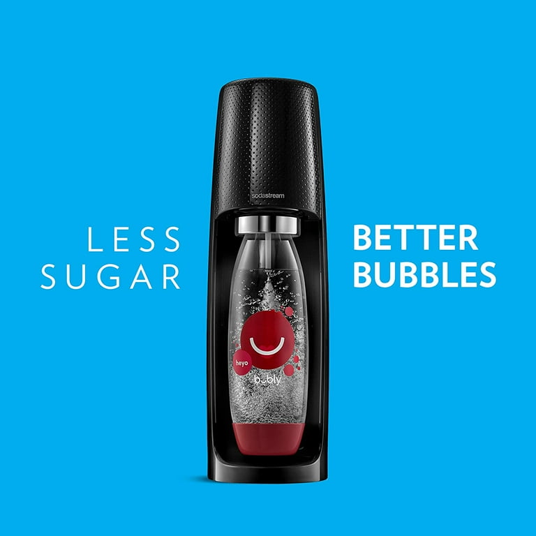 SodaStream Fizzi Sparkling Water Maker - Black - With CO2 and Red