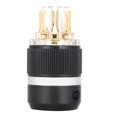thumbnail image 2 of Power Plug, Anti Oxidation Pure Copper Noise Reduction Wearable Pure Copper Power Plug  for Audio Visual Appliances F101G Female, 2 of 7