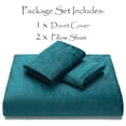 thumbnail image 4 of KITYDALK Premium Velour Velvet Duvet Cover Set - Duvet Cover (104” x 90”) & 2 Pillow Shams (20” x 36”) - 3-Piece Set - Deep Teal, King Size, 4 of 8