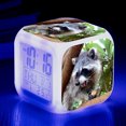 thumbnail image 1 of Raccoon Animal Alarm Clock with LED Seven-Color Changing Square Clock - A Personalized and Creative Desktop Alarm Clock, 1 of 6