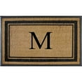 thumbnail image 1 of First Impressions Markham Border Double Door, Doormat, Monogrammed M, X-Large, 30"X48", 1 of 4