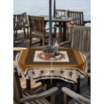 thumbnail image 2 of Outdoor Tablecloth with Umbrella Hole for Patio/Picnic/Party/Camping, Brown Beige Western Waterproof Table Cloth Round Cover Washable, Vintage Texas Stars Country Wheats (Dia 54"), 2 of 8