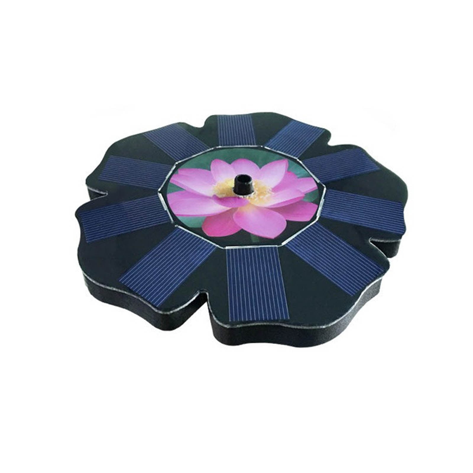 (Clearance) pdqouc Solar Bird Bath Fountain with 6 Nozzles, Solar Fountain Pump for Bird Bath with Brackets, Solar Powered Floating Water Fountain Pump for Bird Bath, Ponds, Garden, Fish Tank Decor