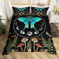 thumbnail image 2 of YST Death Moth Comforter Cover Hippy Mushroom Bedding Set, Boho Moon Phase Duvet Cover Twin Bohemian Bedding, Luxury Vintage Quilt Cover Chic Butterfly Dragonfly Bedspread Cover Soft Cozy,2Pcs, 2 of 4