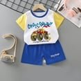 thumbnail image 3 of Jamsmile Toddler Boys Outfits Sets Summer Cartoon Print Short Sleeve Tshirts With Shorts Two Piece Sets Boys Activewear Outfits, 18-24 Monthss, 3 of 3