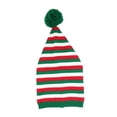 thumbnail image 3 of Gorro de punto navideño con pompones, bonito gorro creativo clásico a rayas Rojo verde y blanco, 3 of 9