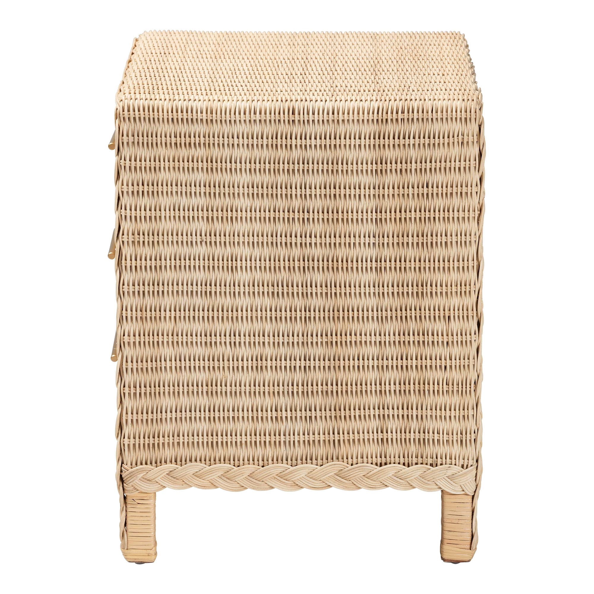 bali & pari Lanica Japandi Nightstand, Pale brown