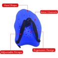 thumbnail image 4 of 1 Pair Swimming Hand Paddle Swimming Hydrodynamic Design Silicone Swimming Training Aid Paddle, Blue, 4 of 5