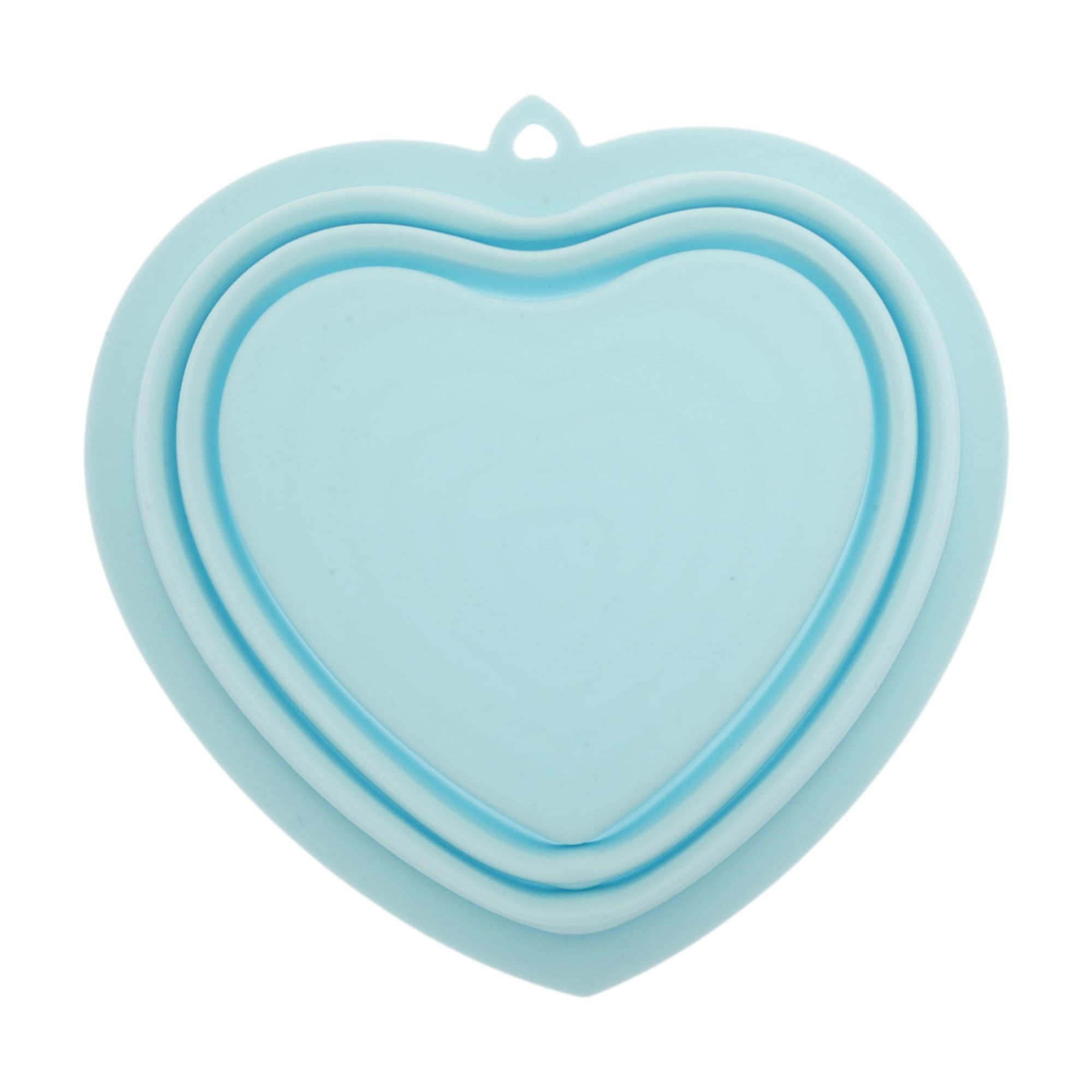 Unique Bargains Portable Heart Makeup Brush Cleaning Mat 1 Pc Blue