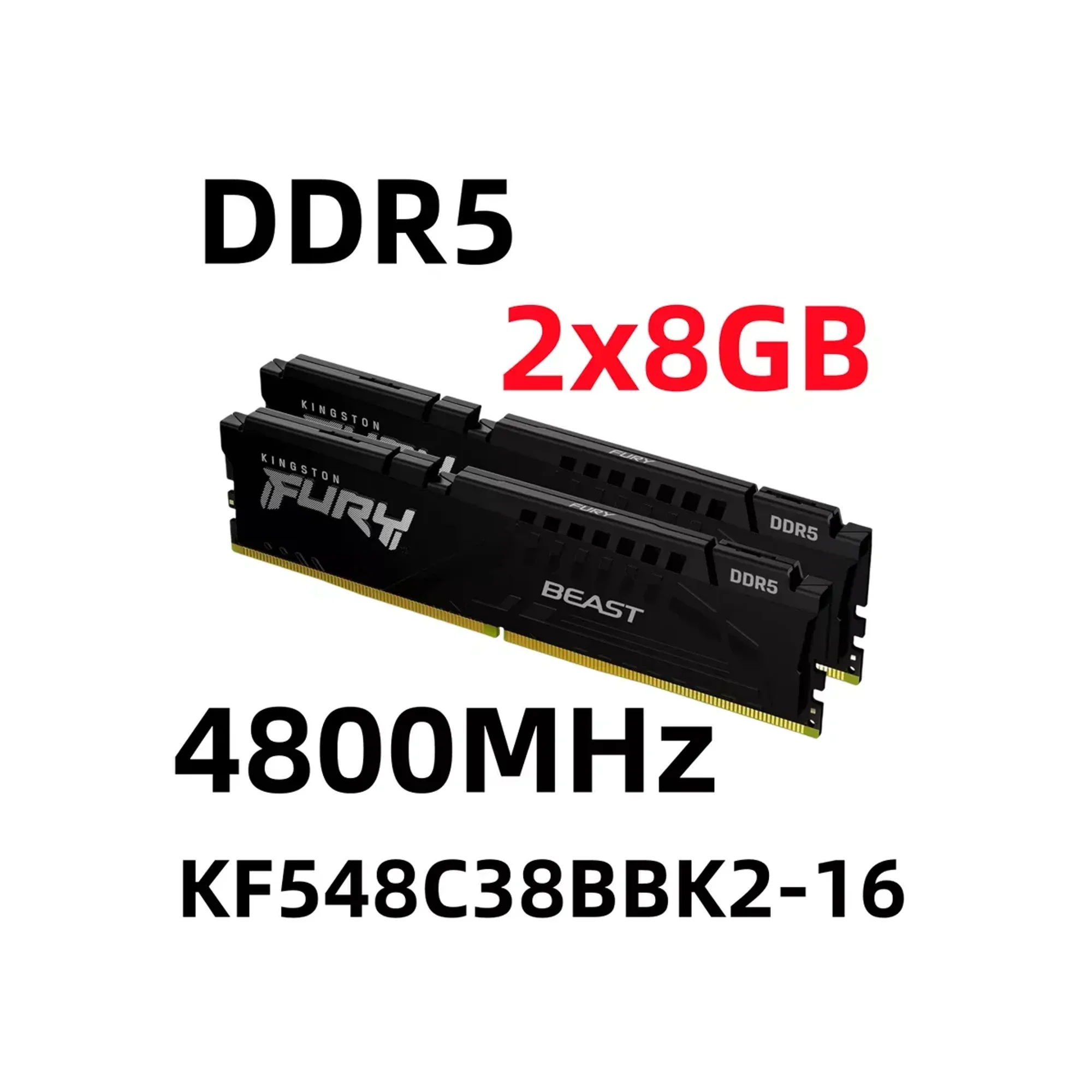 RAM Beast DDR5 16 GB for desktop computers, KF548C38BBK2-16
