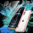 thumbnail image 4 of JETech 3 in 1 Case for iPhone 12 Pro Max 6.7-Inch, with 2-Pack Screen Protector and 2-Pack Camera Lens Protector, Full Coverage Tempered Glass Film, Shockproof Bumper Phone Cover (Rose Gold), 4 of 7